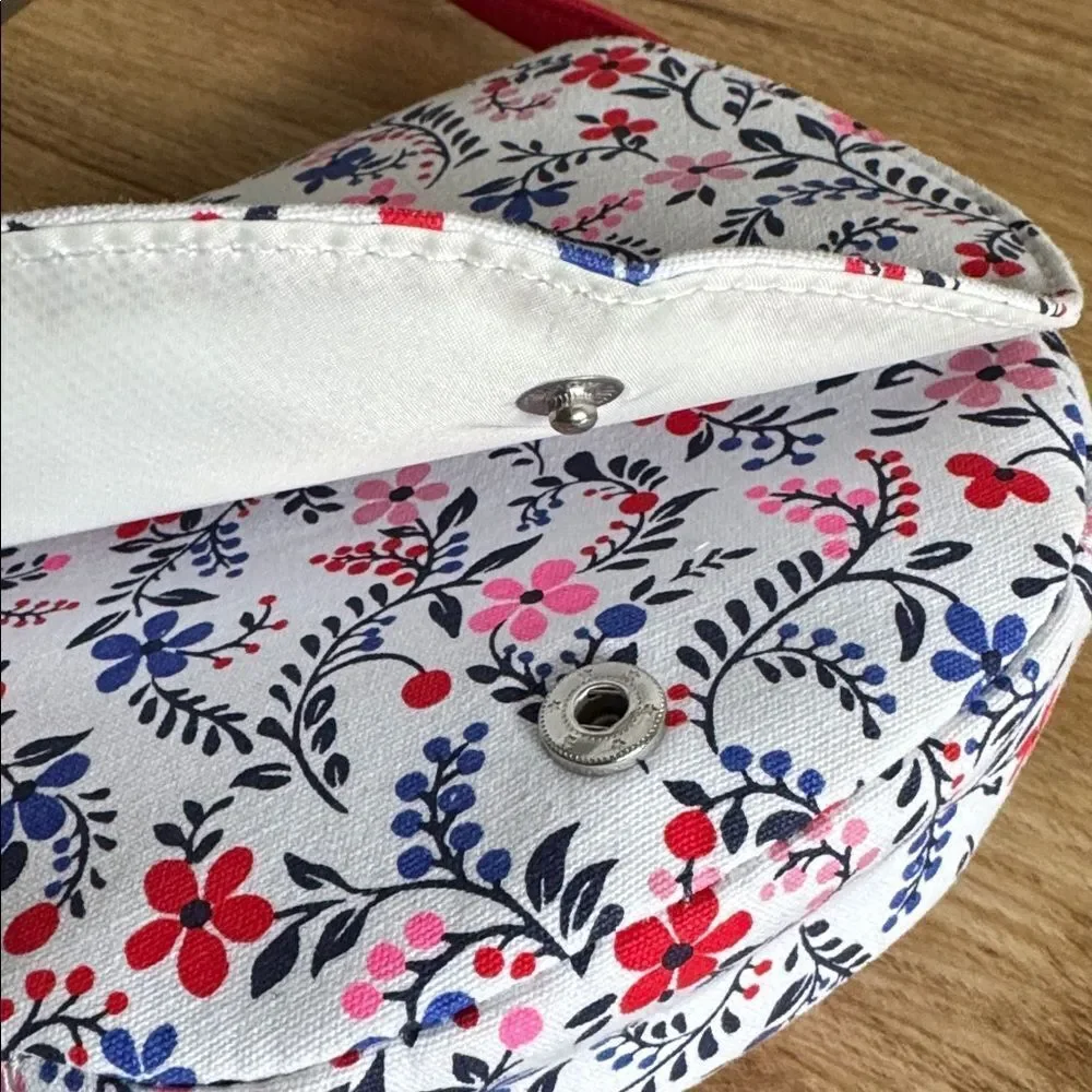 Tommy Hilfiger kid’s Adorable Cotton Floral Crossbody Bag with Red Strap NWOT